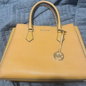 Michael Kors Yellow Satchel Bag